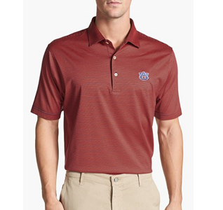 'Auburn University' Sugar Stripe Polo